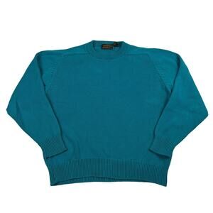 Vintage Teal Eddie Bauer Outdoors Hiking Camping 90s Sweater Size Large